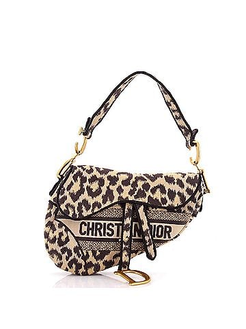 Christian Dior Saddle Handbag Mizza Embroidered Canvas Medium (view 1)