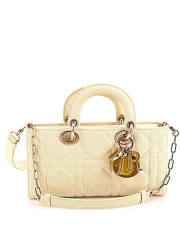 Christian Dior Lady D-Joy Bag Macrocannage Quilt Denim Medium (view 1)