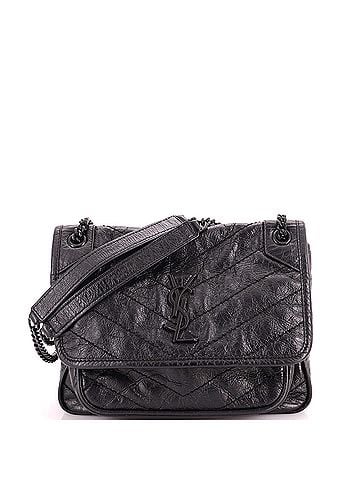 Saint Laurent Niki Chain Flap Bag Matelasse Chevron Leather Baby (view 1)