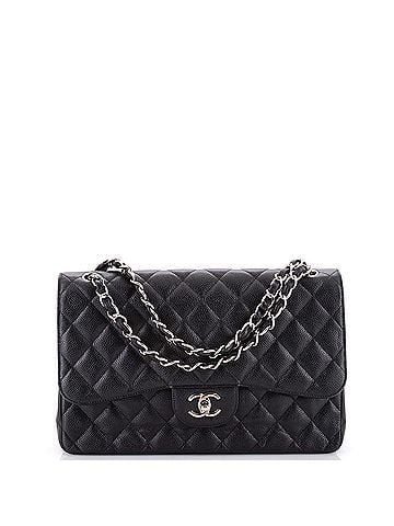 Chanel Classic Double Flap Bag Quilted Caviar Jumbo (view 1)