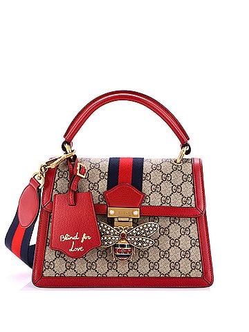 Gucci Queen Margaret Top Handle Bag GG Coated Canvas with Leather Small (view 1)