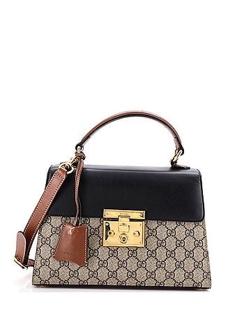 Gucci Padlock Top Handle Bag GG Coated Canvas and Leather Small (view 1)