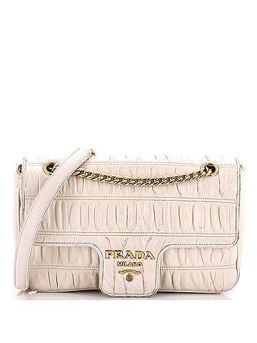 Prada Chain Flap Shoulder Bag Nappa Gaufre Medium (view 1)