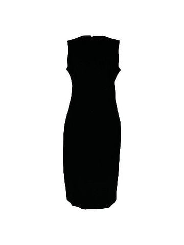 Theory Theory Eano Sleeveless Midi Shift Dress in Black Cotton (view 1)