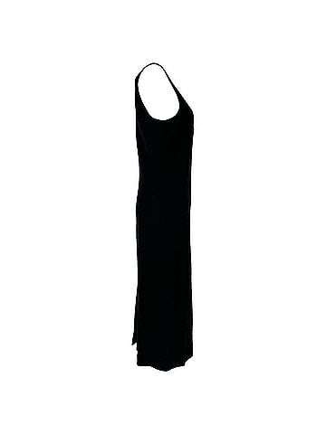 Theory Theory Eano Sleeveless Midi Shift Dress in Black Cotton (view 2)