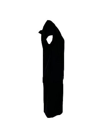 Sandro Sandro V-Neck Midi Dress in Black Silk (view 2)