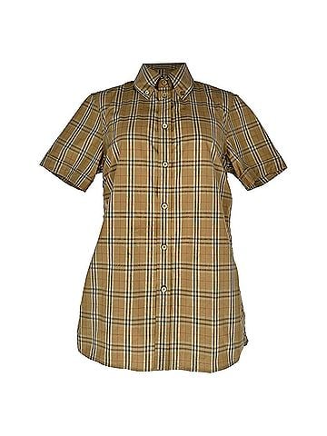 Burberry Burberry Check Short Sleeve Polo in Brown Cotton (view 1)