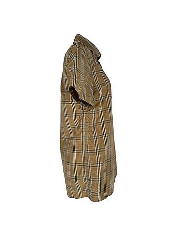 Burberry Burberry Check Short Sleeve Polo in Brown Cotton (view 2)