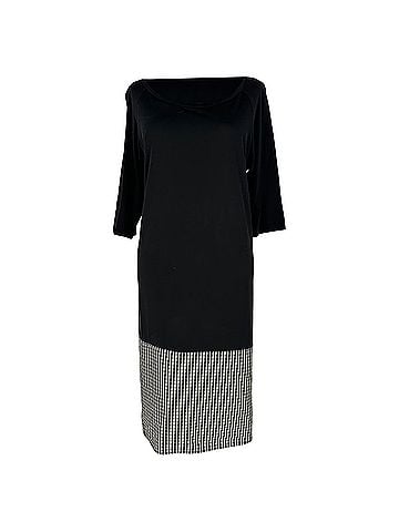 Max Mara Weekend Max Mara Boat Neck Midi Dress in Black Silk (view 1)