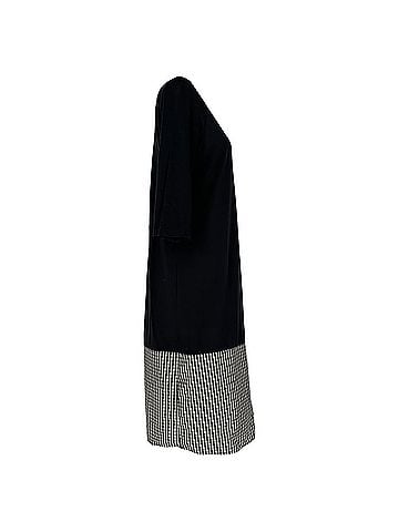 Max Mara Weekend Max Mara Boat Neck Midi Dress in Black Silk (view 2)