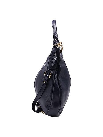 Marc Jacobs Marc By Marc Jacobs Classic Q Hillier Hobo Bag in Navy Blue Leather (view 2)
