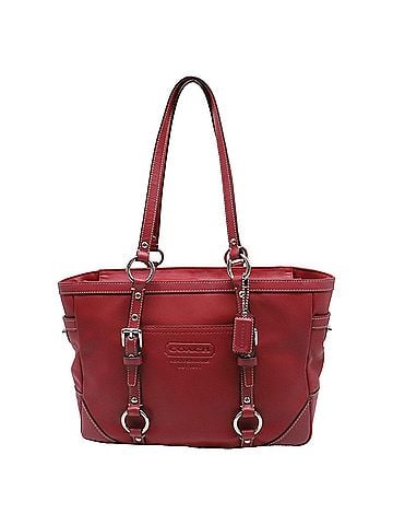 Coach Coach Gallery Buckle Tote Bag in Burgundy Leather (view 1)