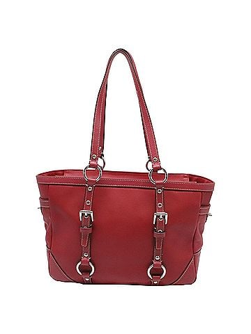 Coach Coach Gallery Buckle Tote Bag in Burgundy Leather (view 2)