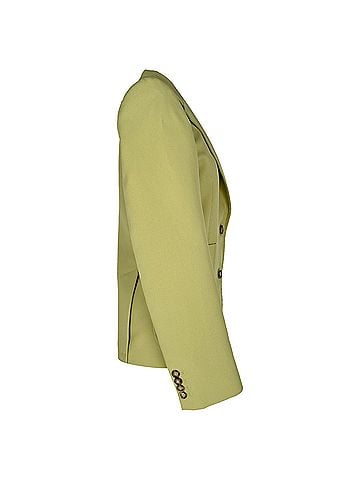 Victoria Beckham Victoria Beckham Single-Breasted Gabardine Blazer in Green Polyester (view 2)