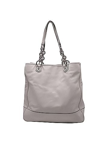 Coach Coach Poppy Front Pocket Tote Bag in White Leather (view 2)
