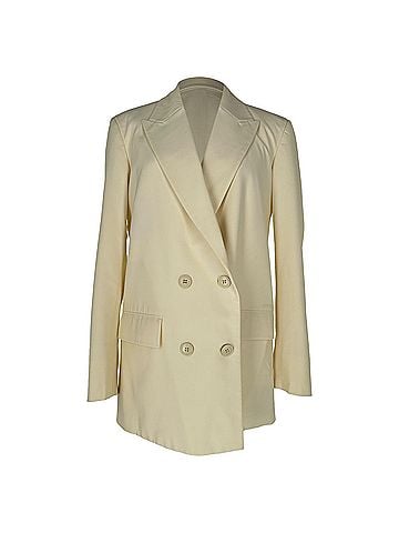 Alexander Wang Valentino Double-Breasted Blazer in Cream Polyester (view 1)