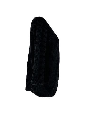 Michael Kors Michael Kors Collection V-Neck Cardigan in Black Cashmere (view 2)