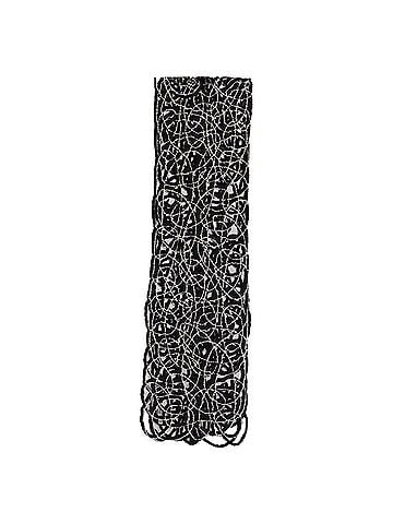 Oscar De La Renta Oscar De La Renta Knitted Embroidered Scarf in Black Wool (view 2)