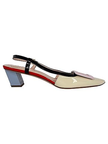Roger Vivier Roger Vivier Belle Vivier 45 Slingback Pumps in Multicolor Patent Leather (view 1)