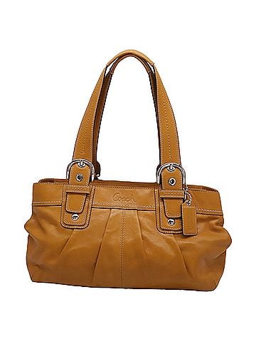 Coach Coach Soho Pleated Tote Bag in Camel Leather (view 1)