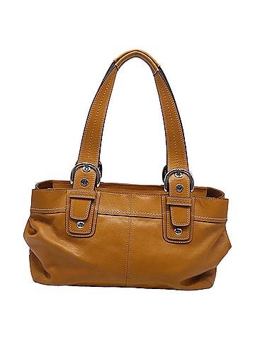 Coach Coach Soho Pleated Tote Bag in Camel Leather (view 2)