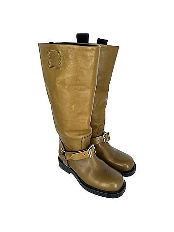 Burberry Burberry Saddle High Boots in Brown Leather (view 1)