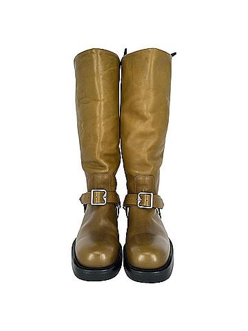 Burberry Burberry Saddle High Boots in Brown Leather (view 2)