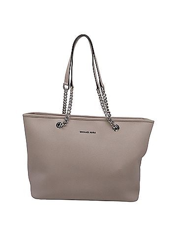 Michael Kors Michael Kors Jet Set Travel Tote Bag in Beige Leather (view 1)