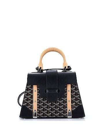 Goyard Saigon Top Handle Bag Coated Canvas with Leather PM (view 1)