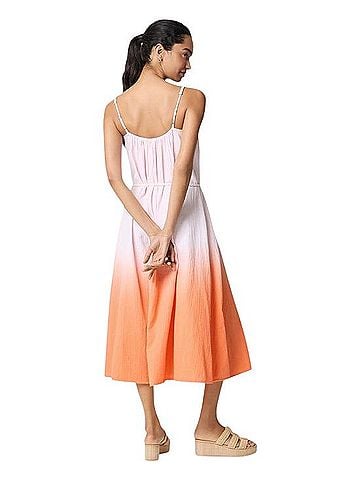 J.Crew Dip-Dyed Gauze Midi Dress Casual Dress (view 2)