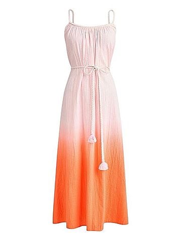 J.Crew Dip-Dyed Gauze Midi Dress Casual Dress (view 1)