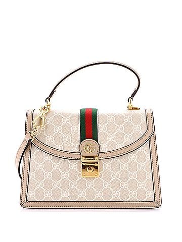 Gucci Ophidia Flap Top Handle Bag GG Coated Canvas Small (view 1)