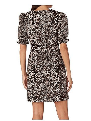 Marissa Webb Collective Cotton Twill Leopard Print Dress Casual Dress (view 2)