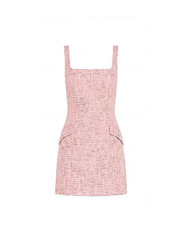 Amanda Uprichard Addeline Dress in Red Ivory (view 1)