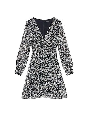 Club Monaco Mulberry Silk Twist Drape Mini Dress Casual Dress (view 1)