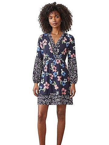 Eliza J Faux Wrap Dress Casual Dress (view 1)
