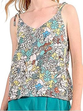 Molly Bracken Tropical Garden Tie-Shoulder Tank Tank Top (view 1)