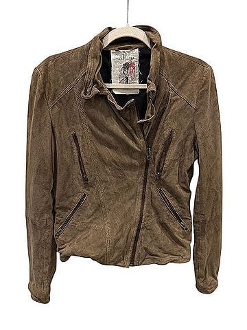 Free People Distressed Suede Moto Jacket Jacket (view 1)
