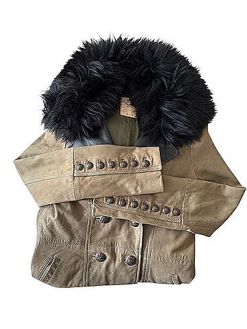 Free People Military Leather Trench Coat Trenchcoat (view 1)