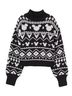 Disney Marled Black White Pullover Sweater Size M - photo 1