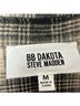 BB Dakota 100% Polyester Plaid Black White Tan Jacket Size M - photo 3