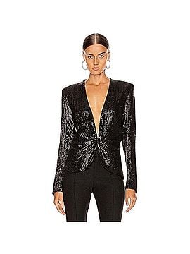 Smythe Ruched Metallic Jacket Blazer (view 1)