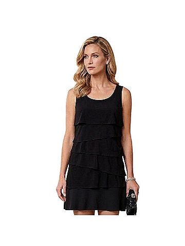 Chico's Tiered Ruffle Dress Casual Dress (view 1)