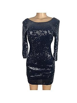 Lulus Navy Sequin Bodycon Mini Dress Cocktail Dress (view 1)