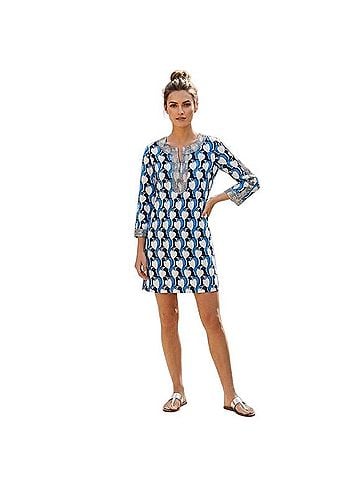 Tory Burch Butterfly Beaded Tunic Dress Casual Dress (view 1)