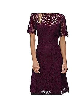 Babaton Lorna Burgundy Lace Cocktail Dress (view 1)