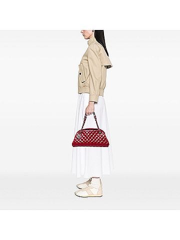 Chanel Medium Quilted Patent Just Mademoiselle Bowling Bag (view 2)