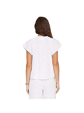 Xirena Tati White Gauze Cotton Coastal Blouse (view 2)