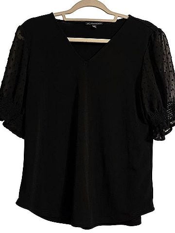 Adrianna Papell Short Sleeve Blouse (view 1)