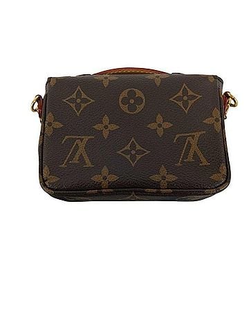 Louis Vuitton LOUIS VUITTON Shoulder Bag Micro Metis M81267 Brown Monogram Women's Chain (view 2)